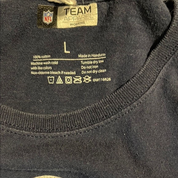 Texans Football Navy Blue Women's Short Sleeve Tee - Picture 6 of 6